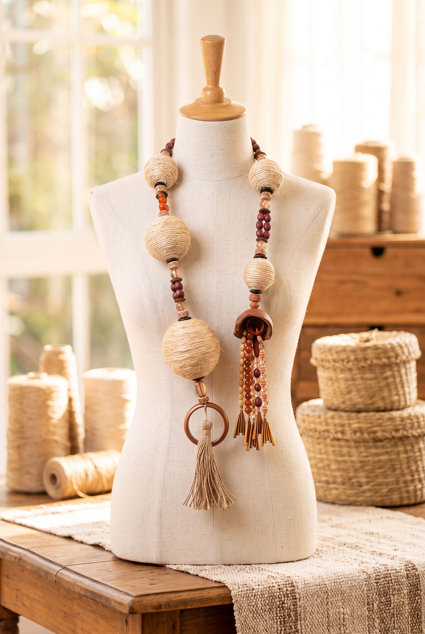 Maxi Colar Sisal Real